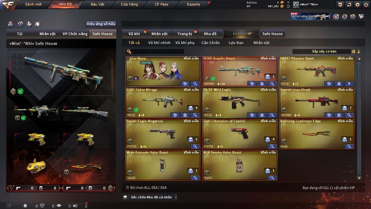 shop acc cf uy tin gia re